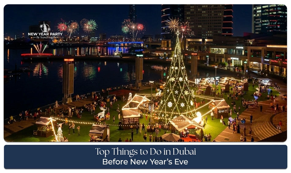 Tourists enjoying Dubai before New Year Eve