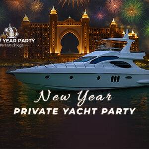 New Year Private Yacht Party in Dubai with festive celebrations and spectacular skyline views