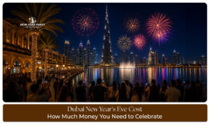 Dubai New Year's Eve Cost – Stunning fireworks, luxury cruises, rooftop celebrations, and festive crowds celebrating New Year's Eve in Dubai.