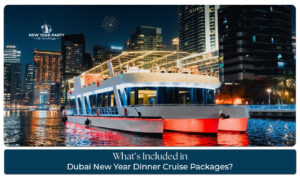 Dubai New Year dinner cruise packages with dining, entertainment, and fireworks views