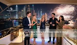 New Year's Eve Dress Code in Dubai featuring stylish outfits, party attire, and celebration fashion tips